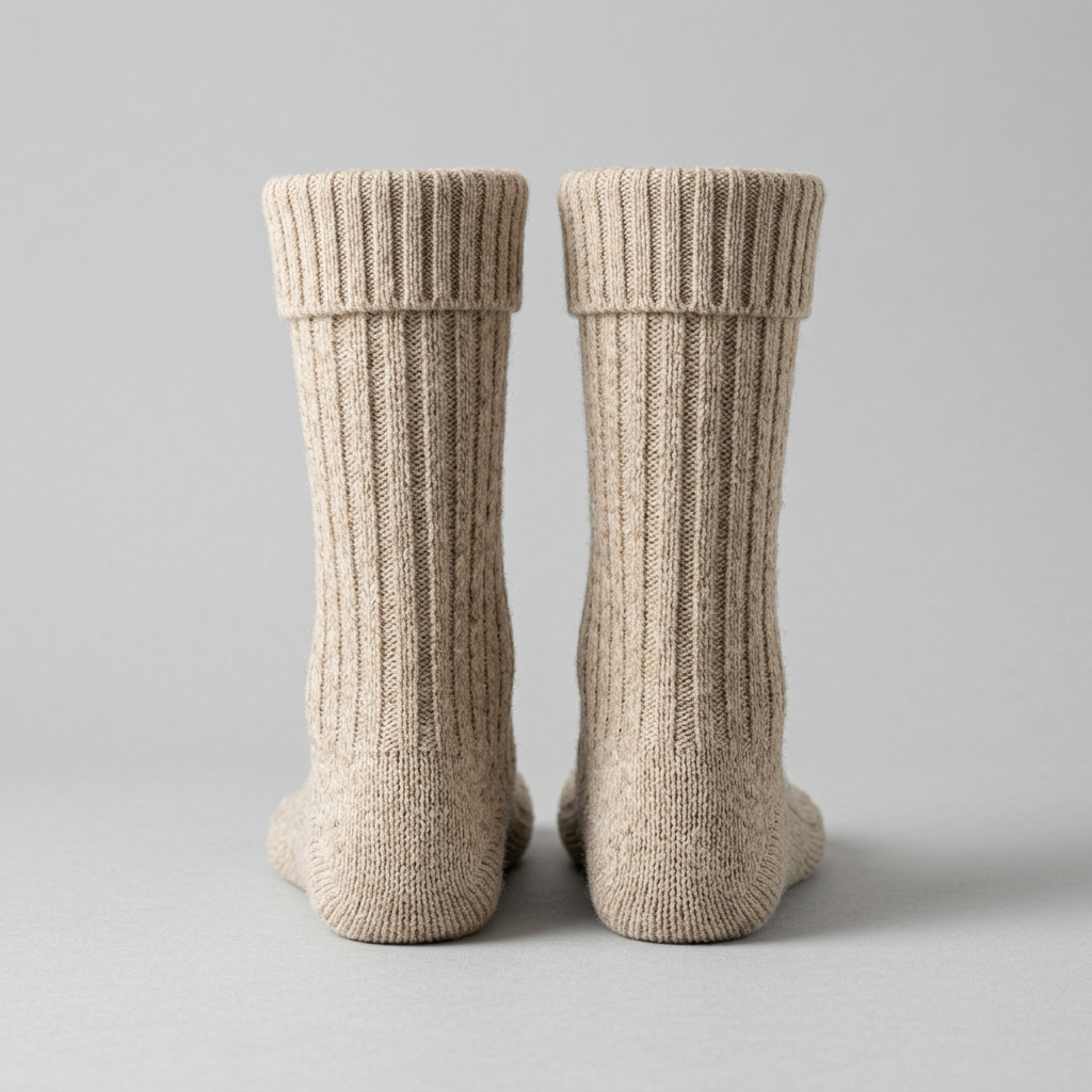 AI concept: women's winter socks heel view