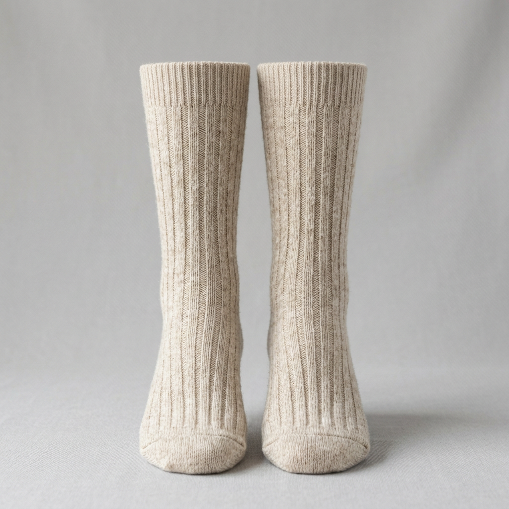 AI concept: women's winter socks front view